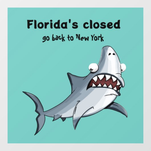Funny Florida New York Window Decal (Vel)