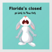 Funny Florida New York Window Decal (Vel)