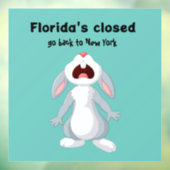 Funny Florida New York Window Decal (Vel 3)