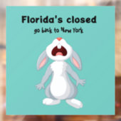Funny Florida New York Window Decal (Vel 2)