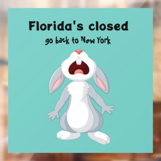 Funny Florida New York Window Decal (Vel 2)