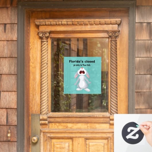 Funny Florida New York Window Decal (Huis Deur)