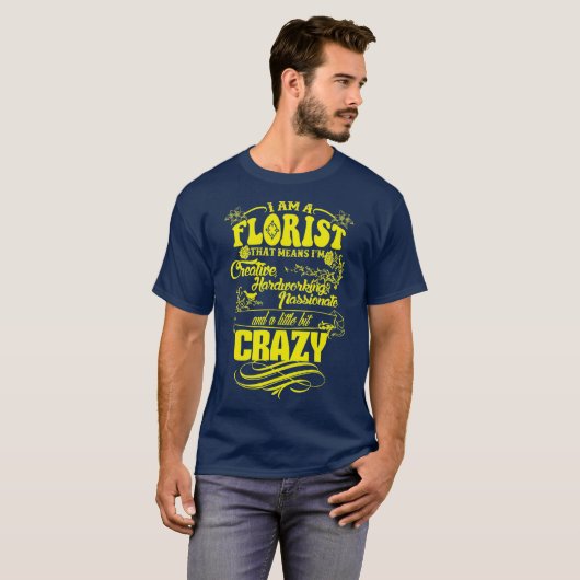 Funny Florist T-shirt (Voorkant volledig)