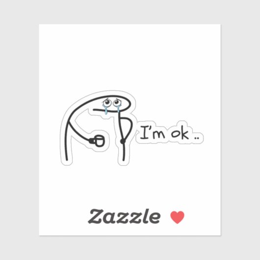 Funny Flork Meme Die-Cut Sticker - Custom Hand-Dra (Vel)