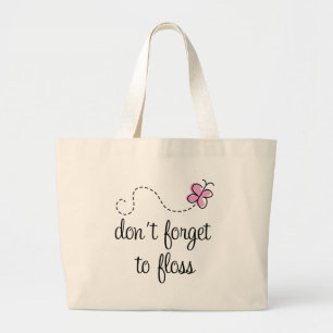 Funny Floss Dental Hygienist Canvas tas