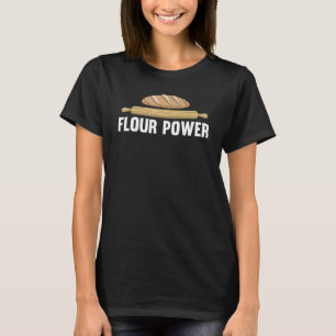 Funny Flour Baking Art voor Mannen met een donkere T-shirt