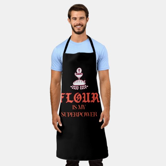 Funny Flour is mijn Superpower Breadmaking Schort (Gedragen)