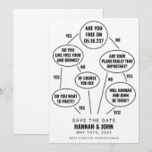 Funny Flow Chart Wedding Save the Date (Voorkant / Achterkant)