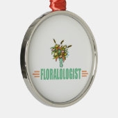 Funny Flower Arpread Lover Metalen Ornament (Rechts)