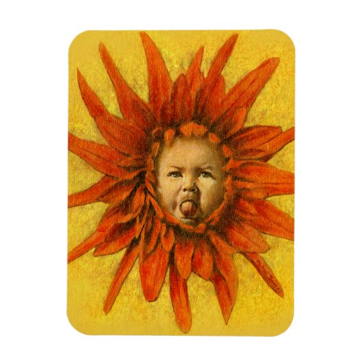 Funny Flower Baby Flexible Magnet Magneet (Verticaal)
