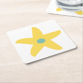 Funny Flower Kartonnen Onderzetters (Schuin)