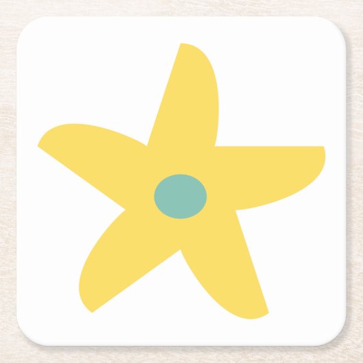 Funny Flower Kartonnen Onderzetters (Voorkant)