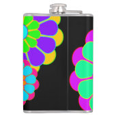 Funny Flower Power Bloom I II III + jouw idee Heupfles (Achterkant)