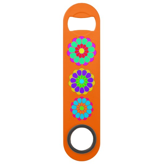 Funny Flower Power Bloom I II III Speed Flessenopener (Voorkant)