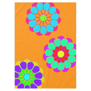 Funny Flower Power Bloom I II III Tafelkleed