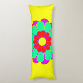 Funny Flower Power Bloom I Lichaamskussen (Achterkant (Verticaal))