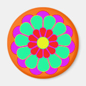 Funny Flower Power Bloom I Magneet (Voorkant)