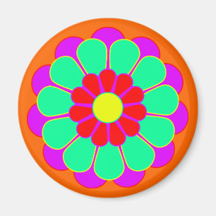 Funny Flower Power Bloom I Magneet