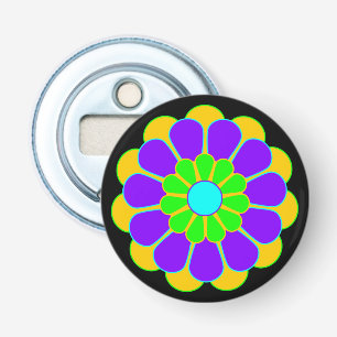 Funny Flower Power Bloom II Button Flesopener