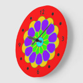 Funny Flower Power Bloom II Grote Klok (Hoek)