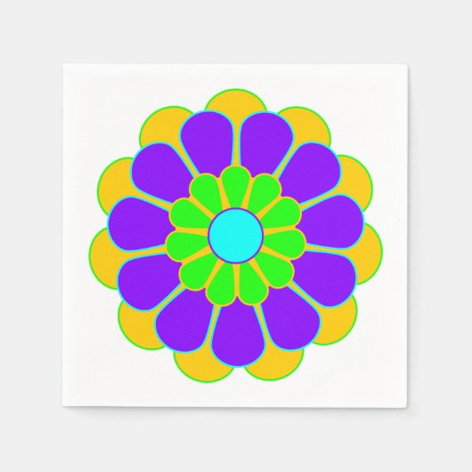 Funny Flower Power Bloom II + jouw idee Servetten (Voorkant)