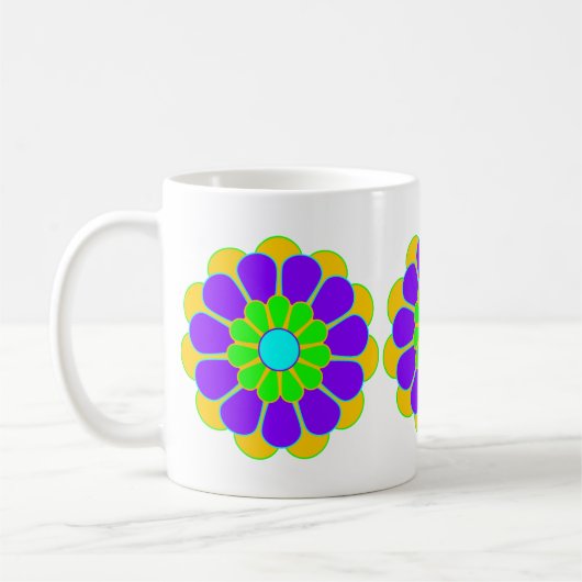 Funny Flower Power Bloom II Koffiemok (Links)