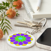 Funny Flower Power Bloom II Sleutelhanger (Voorkant Rechts)