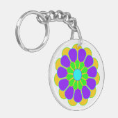 Funny Flower Power Bloom II Sleutelhanger (Voorkant Links)