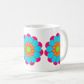 Funny Flower Power Bloom III Koffiemok (Voorkant rechts)