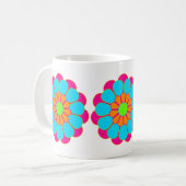 Funny Flower Power Bloom III Koffiemok (Voorkant links)
