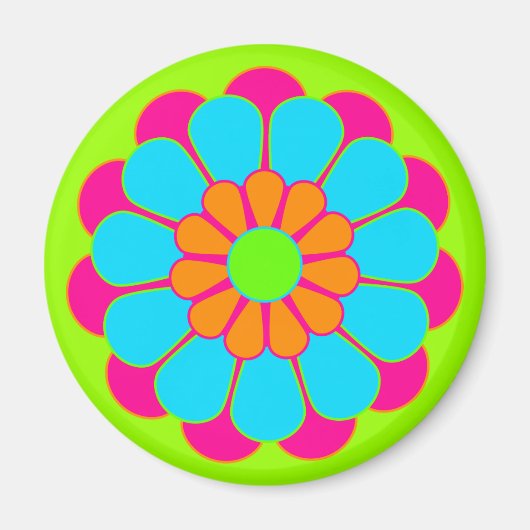 Funny Flower Power Bloom III Magneet (Voorkant)