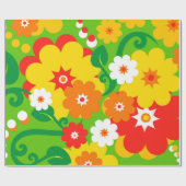 Funny Flower Power Wallpaper Cadeaupapier (Vlak)