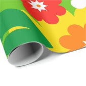 Funny Flower Power Wallpaper Cadeaupapier (Rol Hoek)