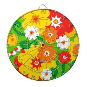 Funny Flower Power Wallpaper Dartbord