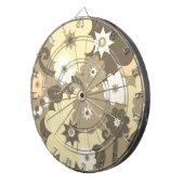 Funny Flower Power Wallpaper Dartbord (Voorkant Rechts)