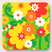 Funny Flower Power Wallpaper Drankjes Onderzetter (Voorkant)