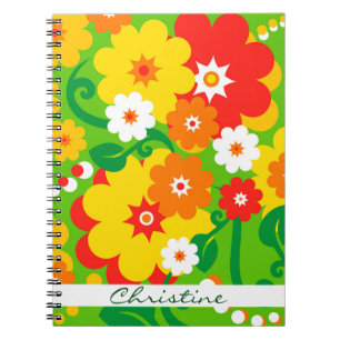 Funny Flower Power Wallpaper en jouw ideeën Notitieboek