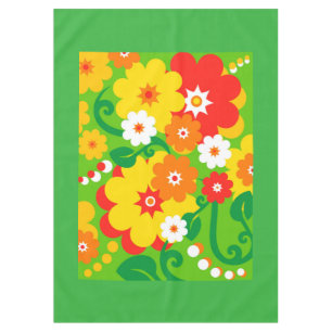 Funny Flower Power Wallpaper en jouw ideeën Tafelkleed