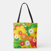 Funny Flower Power Wallpaper en jouw ideeën Tote Bag (Achterkant)