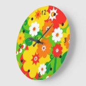 Funny Flower Power Wallpaper Grote Klok (Hoek)