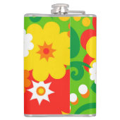 Funny Flower Power Wallpaper Heupfles (Achterkant)