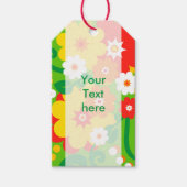Funny Flower Power Wallpaper + jouw tekst Cadeaulabel (Voorkant)