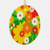 Funny Flower Power Wallpaper Keramisch Ornament (Rechts)