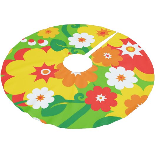 Funny Flower Power Wallpaper Kerstboom Rok (Gekanteld)