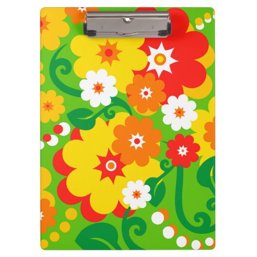 Funny Flower Power Wallpaper Klembord (Voorkant)