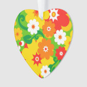 Funny Flower Power Wallpaper Ornament (voorkant)