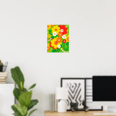 Funny Flower Power Wallpaper Poster (Thuiskantoor)
