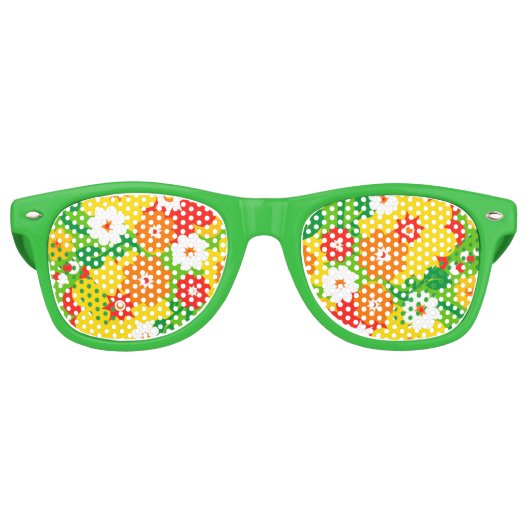 Funny Flower Power Wallpaper Retro Zonnebril (Voorkant)