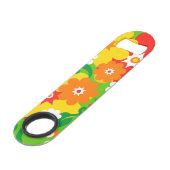 Funny Flower Power Wallpaper Speed Flessenopener (Voorkant Gekanteld)