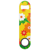 Funny Flower Power Wallpaper Speed Flessenopener (Achterkant)
